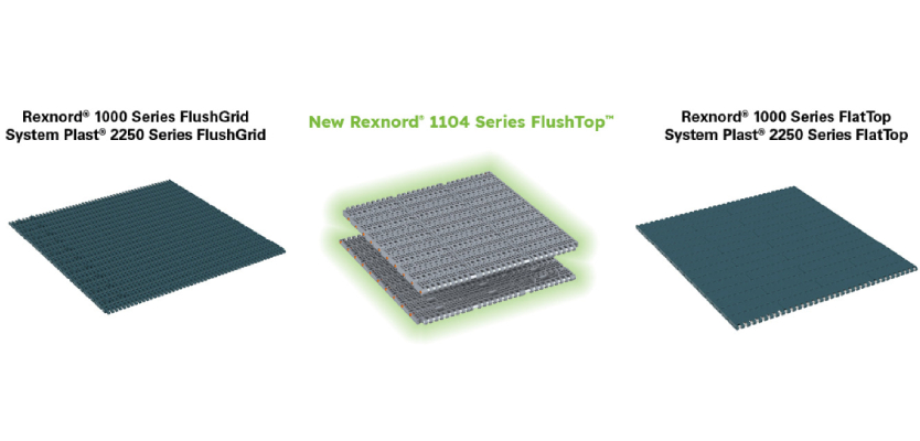 Cadena Rexnord® Serie 1104 FlushTop™ MatTop®